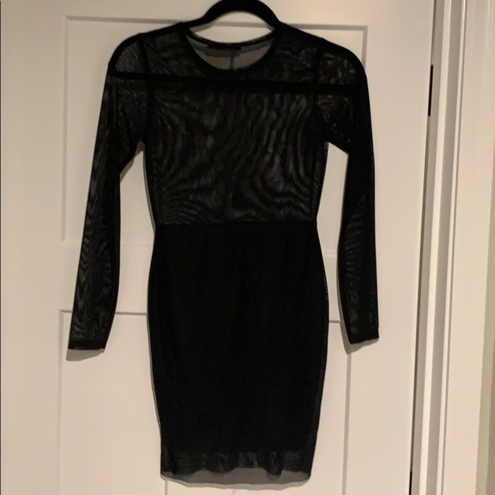 Nasty Gal Black mesh top dress - Picture 2 of 2